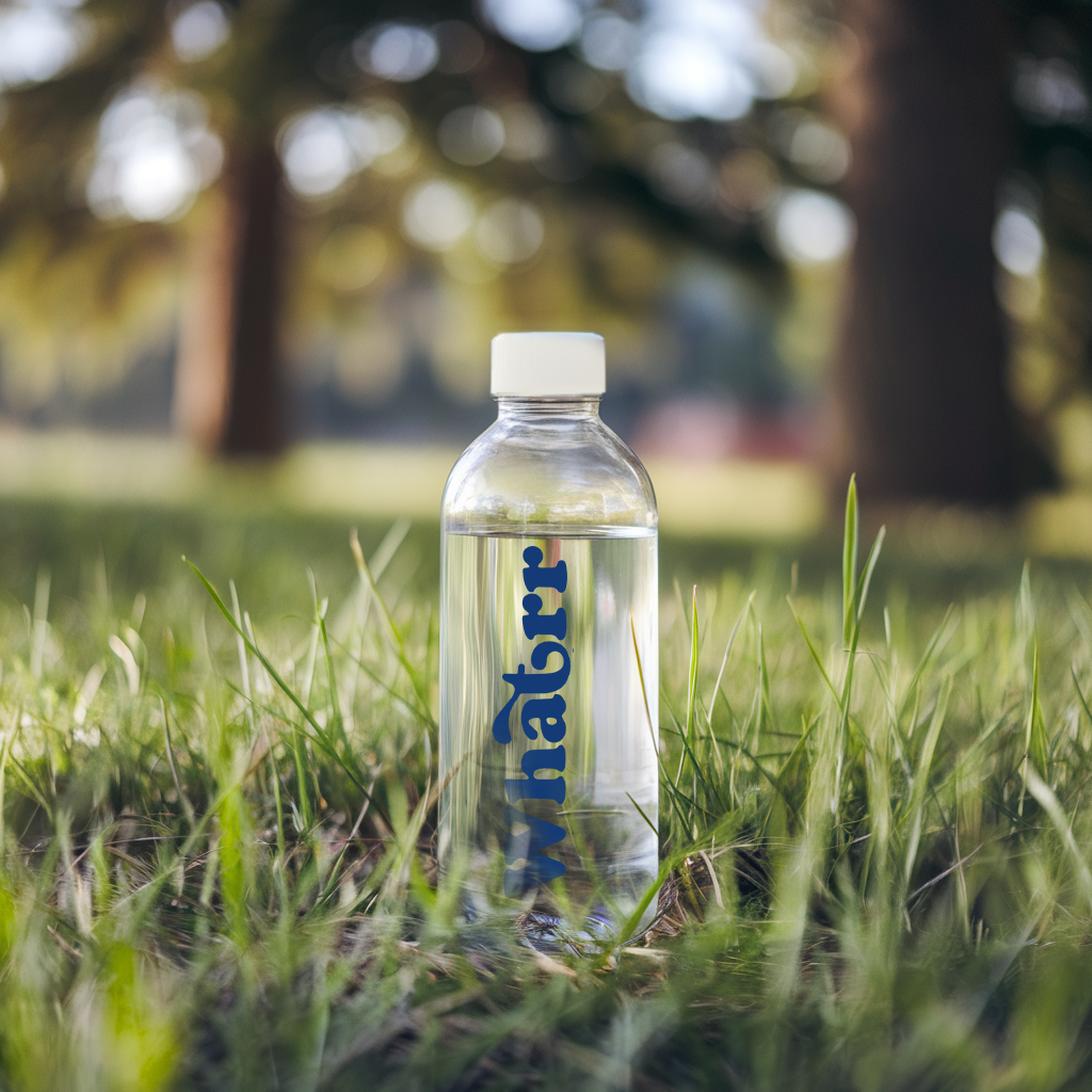 Whatrr Biodegradable Bottle Sitting In Grass